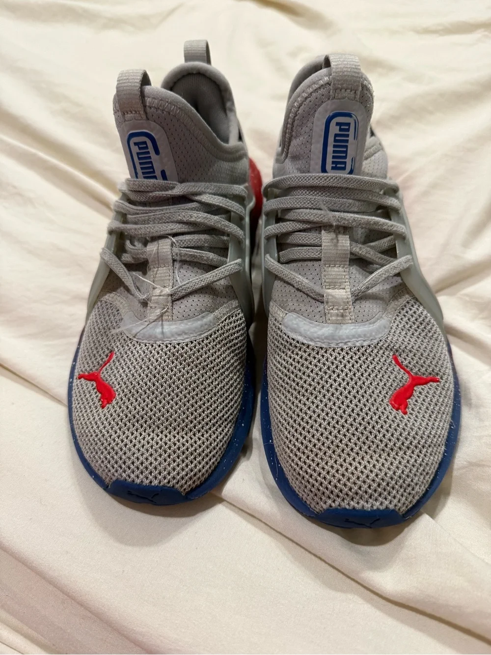 Puma Boys Gray Red Blue Athletic Sneakers | Size 2C